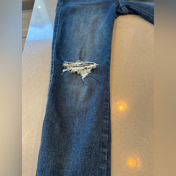 Kendall & Kylie Junior Girls Blue Distressed Skinny Jeans Size 13/14 - Picture 4 of 12